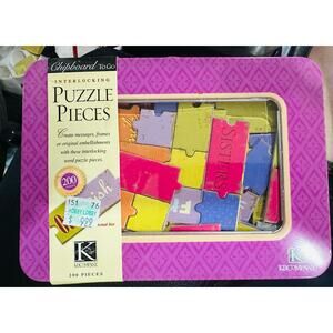 interlocking puzzle pieces- Chipboard 200 pieces-  SISTERS￼
